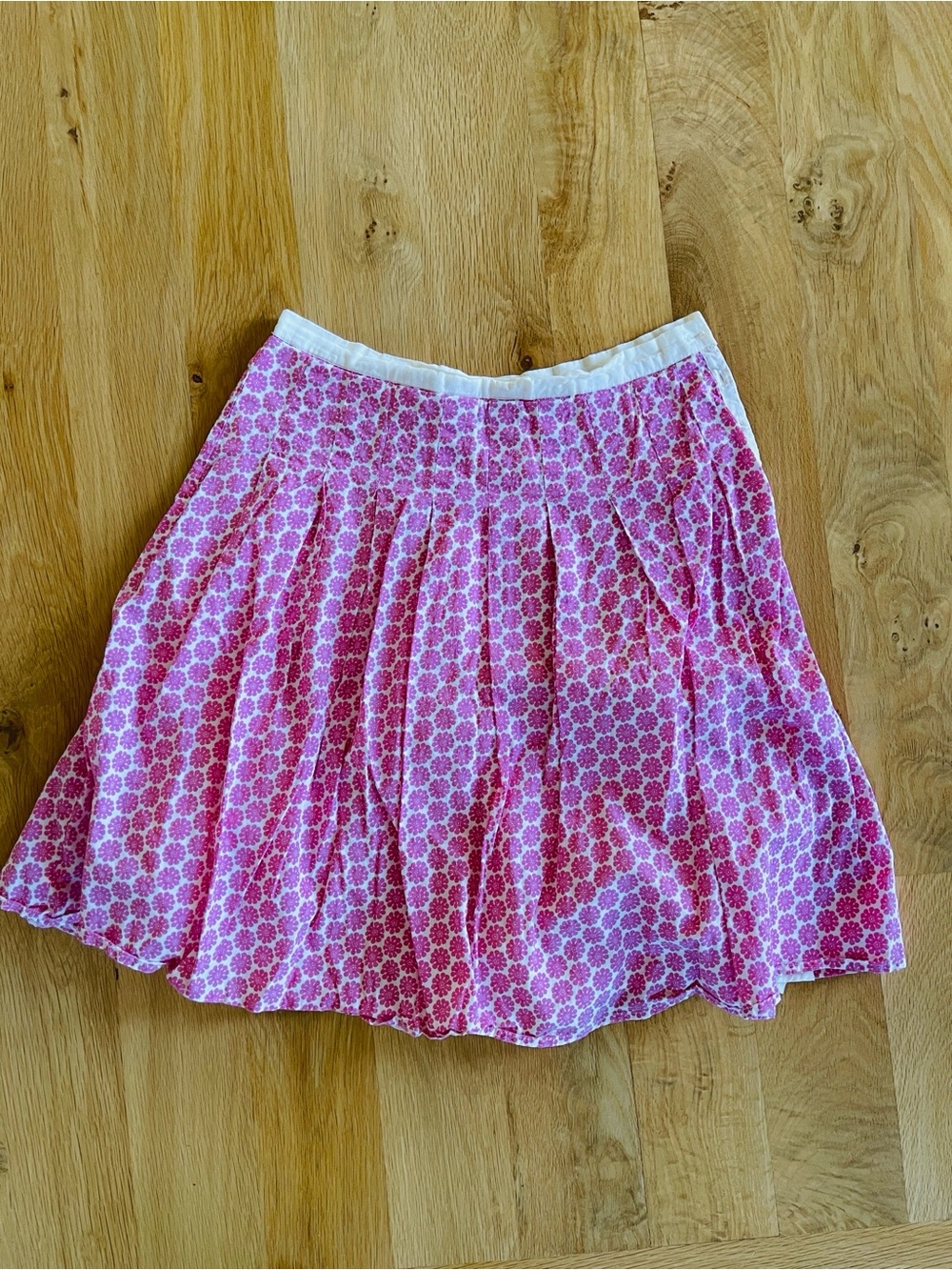 NWOT BODEN Pink Floral Pleated A-Line Skirt.